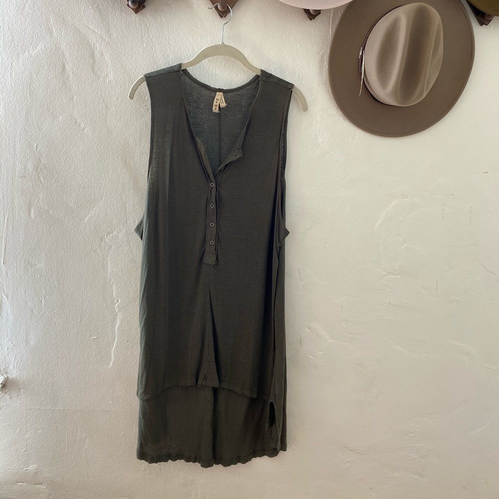 Free People Olive Green Tunic Tank
